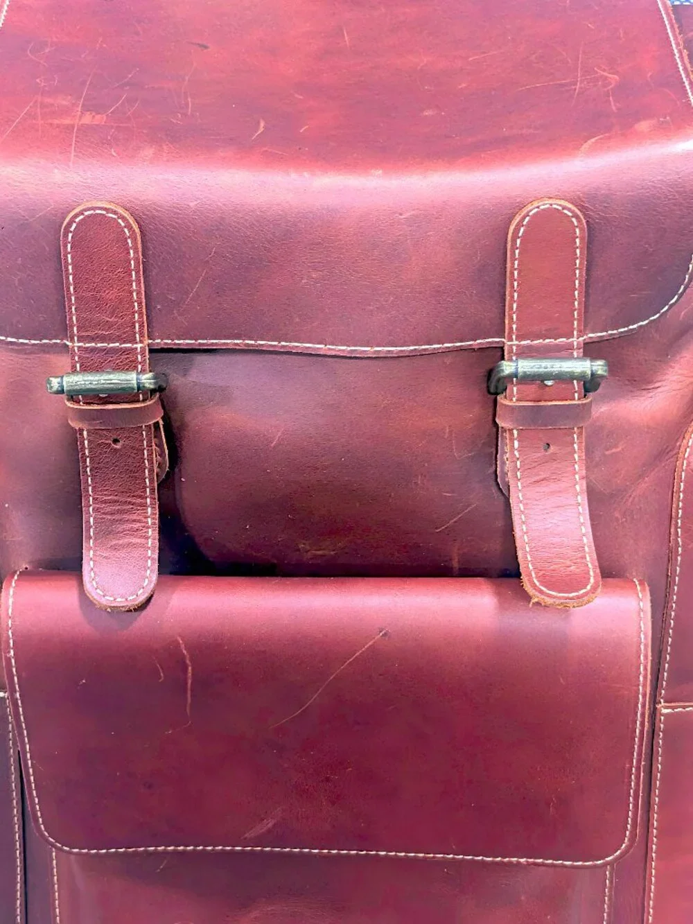 Yukon Bags Traditional Brown Full Grain Leather Crazy Horse Backpack Hiking